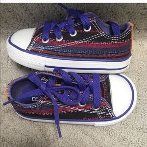 NEW plaid purple converse